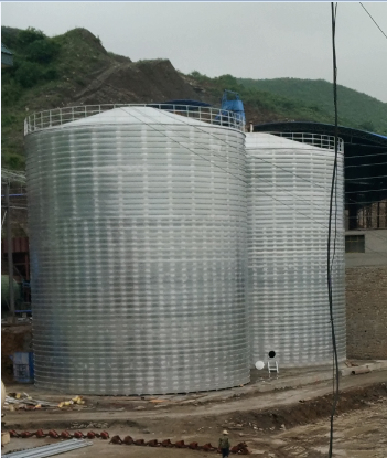 龙井粮食钢板仓的安装全过程不用热焊接